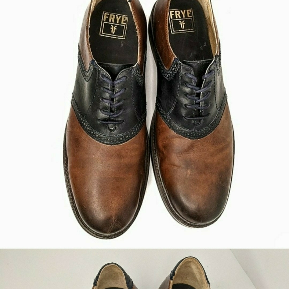 Frye Burnished Lace Up Saddle Oxford Shoes 11.5